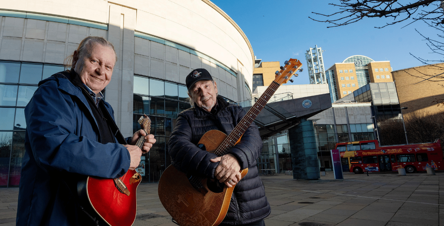 Article image for Fans join Irish folk legends for open top bus tour before Waterfront Hall goodbye gig!