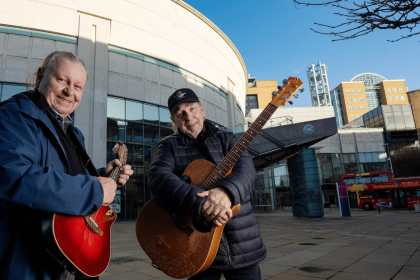 Article image for Fans join Irish folk legends for open top bus tour before Waterfront Hall goodbye gig!