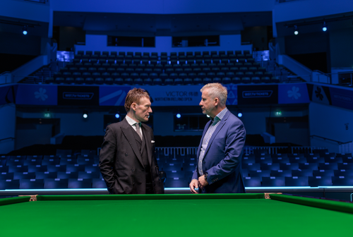 Rob Mc Connell with Jimmy White